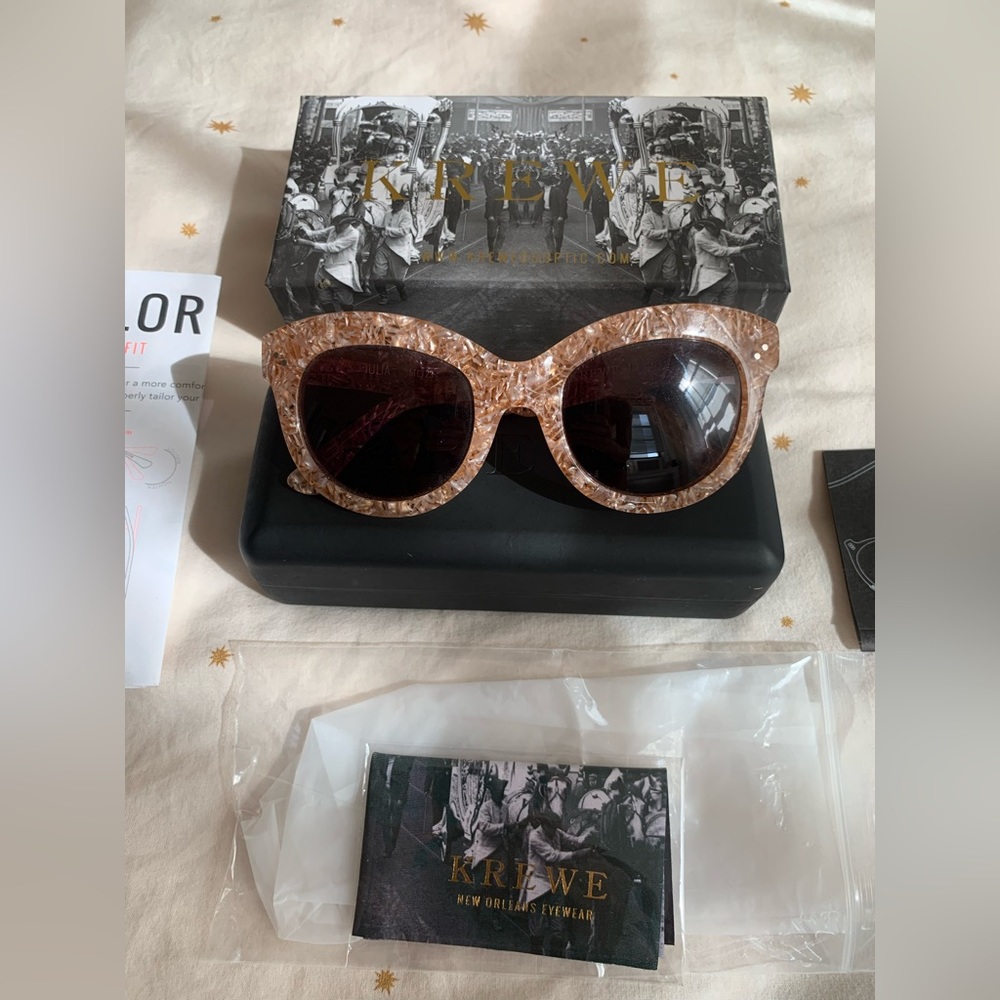 KREWE - Julia Cat-Eyed Sunglasses - Pink Marbled - Picture 6 of 11